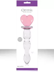 Анальный стимулятор из стекла Crystal Heart of Glass - Pink