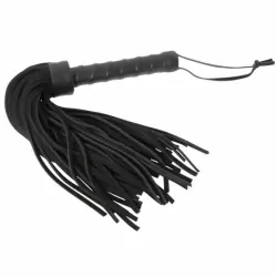 Плеть из велюровой кожи Zado Flogger - черный