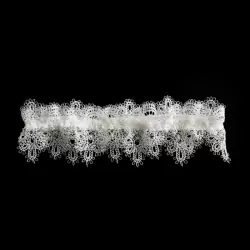 Белая подвязка из кружева ручной работы Dolce Piccante Delicati pizza - S/M