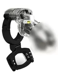 Пояс верности для мужчин Mystim Pubic Enemy No 3, 8,2 см, с кольцом, прозрачный