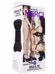 Натуральная веревка для связывания Doc Johnson Merci Bind & Tie, 9,14 м, черная