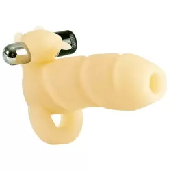 Насадка на пенис 4 Way Arouse с петлей под мошонку и стимулятором клитора