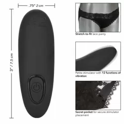 Трусики с вибратором для стимуляции клитора Remote Control Panty Set S/M: 12 режимов работы, АБС/силикон