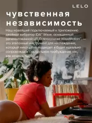 Интерактивный вибратор-кролик Lelo Ida Wave, управление через приложение, 10 режимов, силикон, коралловый