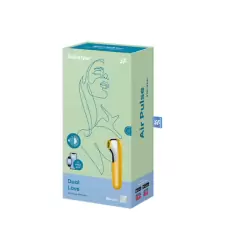 Вакуумно-волновой вибратор Dual Love (желтый)