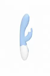 Перезаряжаемый вибратор кролик Juicy (голубой)