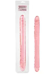 Двухголовый фаллоимитатор Translucence Veined Double Dong 18 – красный