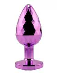 Фиолетовая алюминиевая текстурная анальная пробка Large
