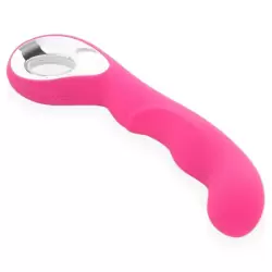 Изящный перезаряжаемый вибростимулятор с рукояткой G-Spot – розовый 