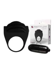 Эрекционное кольцо Chester с вибропулей – черный