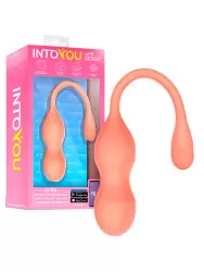 Интерактивные вагинальные виброшарики LoveCherry Kyra, 23 см, 10 режимов, силикон, персиковый