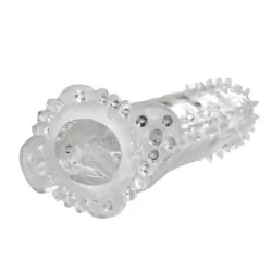 Насадка на пенис Brave Man со стимуляцией клитора и ануса – прозрачный