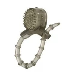 Лассо со стимулятором клитора Vibrating Cinch Rings – серое