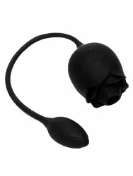 Бесконтактный стимулятор клитора Fifty Shades of Grey Dark Blushing Rose, 4 скорости, в форме розы, черный