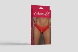 Трусики с доступом со стимулирующей нитью бусин L/XL