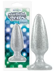 Анальная пробка Starlight Gems - Booty Boppers средняя – прозрачная