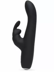 Изогнутый вибратор-кролик Fifty Shades of Grey Greedy Girl Slimline, 22,8 см, силикон, черный