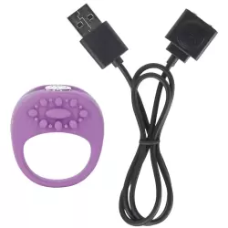 Перезаряжаемое вибро-кольцо Ela – фиолетовое