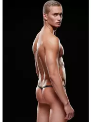 Серые V-стринги, трусы мужские - L/XL