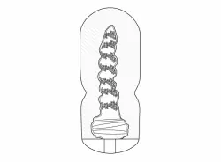 Мастурбатор с эффектом отсоса - Fleshy Touch. 15 см, силикон