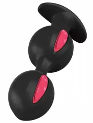 Анальные шарики Fun Factory B BALLS, со смещенным центром тяжести, 12,5 см, черный с красным