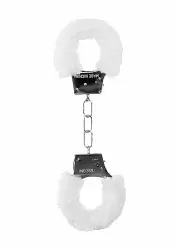 Металллические наручники с замком Furry Beginner's Handcuffs White