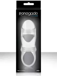 Эрекционная насадка с кольцом для мошонки Renegade - Clear