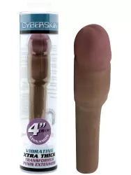 Вибрирующая насадка-удлинитель Xtra Thick 4 – мулат