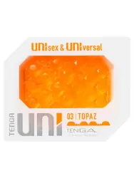 Нереалистичный мастурбатор Tenga Uni Topaz, 5,8 см, ТПЭ, оранжевый
