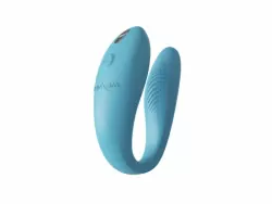 Вибратор для пар We-Vibe Sync Go, управление через приложение, 7,5 см, голубой