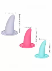 Набор расширителей She-ology, 3 размера, силикон, разноцветные