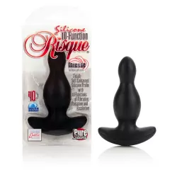 Анальная пробка с вибрацией Silicone 10 Function Risque – черный