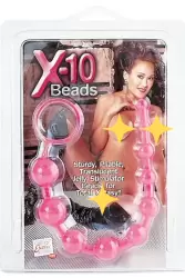 Анальная цепочка X-10 Beads – розовая