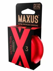 Гладкие презервативы MAXUS Ultra thin, ультратонкие, 18 см, 3 шт