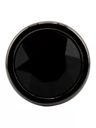 Черная алюминиевая анальная пробка с кристаллом Medium