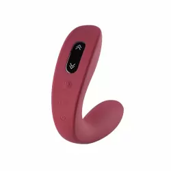 Вибратор для пар с пультом ДУ Hercules wine red, вишневый