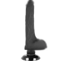 Вибромассажер с пультом управления BASECOCK REALISTIC VIBRATOR 2-1 BLACK 18.5CM