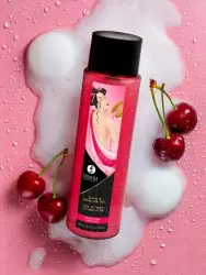 Ароматный гель для душа Shunga Морозная вишня, не раздражает глаза, 370 мл