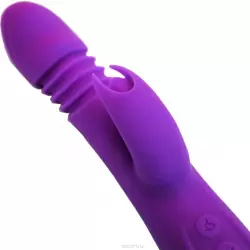 Хай-тек вибромассажер Flamingo с клиторальным стимулятором – фиолетовый