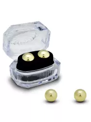 Маленькие вагинальные шарики Original Ben Wa Balls без сцепки металлические – золотистый