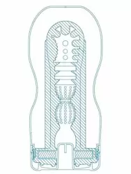 Нереалистичный мастурбатор Tenga Vacuum Cup - Extra Cool Edition, 15,5 см, ТПЭ, белый
