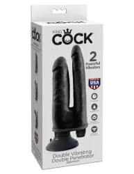Вибратор для двойного проникновения Double Vibrating Double Penetrator – черный