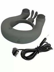 Перезаряжаемое эрекционное виброкольцо Baile Dahlia, двойной мотор, 12 режимов, силикон