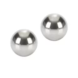 Супертяжелые вагинальные шарики Weighted Orgasm Balls – серебристые