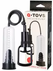 Вакуумная помпа для пениса TOYFA A-Toys с текстурированной вставкой – черный