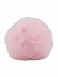 Серебристая анальная пробка с розовым заячьим хвостиком (Small) Kanikule