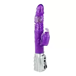 Ротатор с вибростимуляцией клитора и толкательными движениями Mariposa Tulip – фиолетовый 