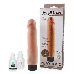 Реалистичный вибратор JoyStick 19,2 х 3,9 см – телесный