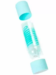 Нереалистичный мастурбатор Tenga Spinner Pixel, 13 см, ТПЭ, голубой 