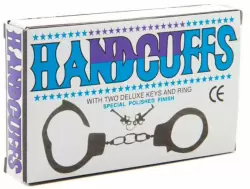Стальные наручники Shots Toys Metal Handcuffs, для рук, 27см х 6,5 см, с функцией экстренного освобождения